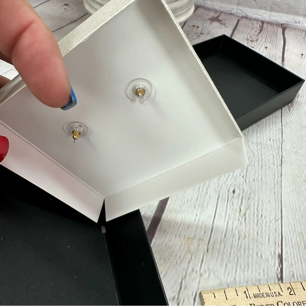 disney baublebar mickey mouse pineapple stud earrings NWT rhinestone summer - Picture 2 of 7